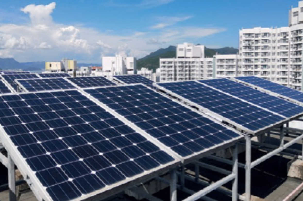 T房屋委員會在水泉澳邨安裝的太陽能發電系統